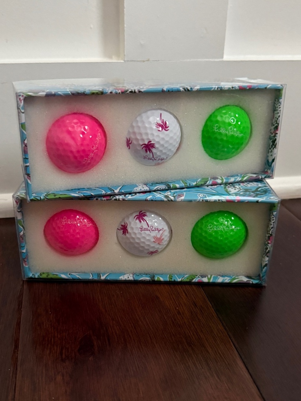 NIP Lilly Pulitzer Golf Balls. Two packages of 3 golf balls.